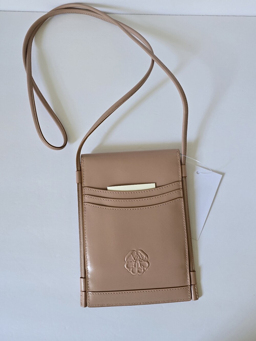 Alexander McQueen The Curve Leather Pouch Crossbody Bag Rose Gold … - Picture 5 of 10
